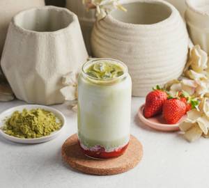 Iced Matcha Strawberry Latte