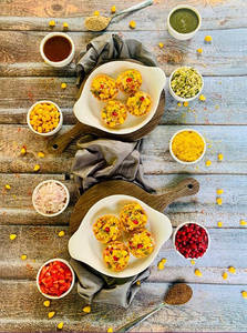 Crispy Corn Basket Chaat