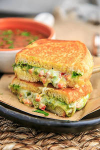 Cheese Chutney Toast Sandwich