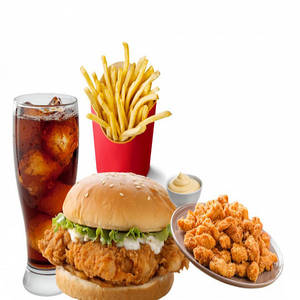 CRISPY BURGER & POPCORN COMBO