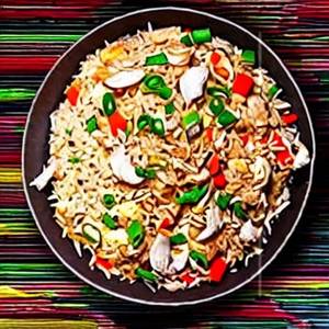 Double egg chicken fried rice