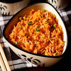 Schezwan Veg. Fried Rice.