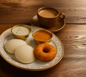 Idly(2pc) + Vada(1pc) + Tea