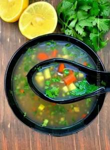 Veg lemon coriander soup