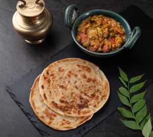 Malabar Parotta with Mix Veg Korma