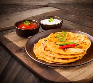 Gobi Paratha + Curd + Achar