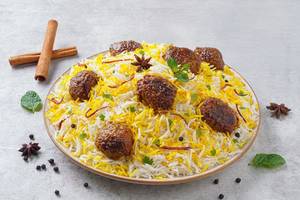 Lucknowi Mutton Kefta Biryani - Serves 1