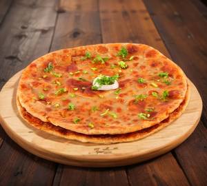 Aloo Paratha+Bhuni Mirch+Pickle+Boondi Raita