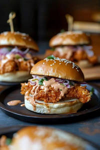 Pack Of 4 Crisp Chicken Mini Burger/slider