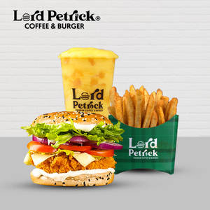Indiana Fried Chicken Burger +french Fries +mango Shake (l)