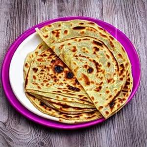 Garlic cheese onion paratha