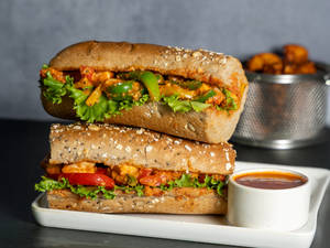 Fiery Smoked Cottage Cheese Sandwich