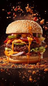 Spicy chicken burger