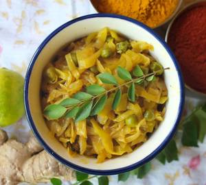 Cabbage matar fry