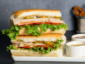 Chicken Ham & Cheese Decker Sandwich
