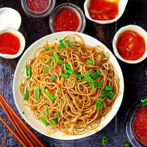 Egg Veg Manchurian Noodles