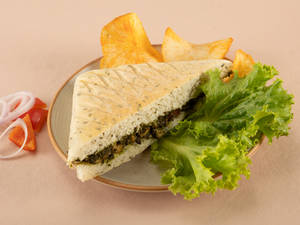 Tofu Pesto Focaccia Sandwich