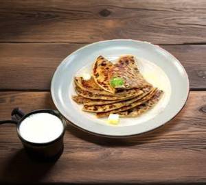 Aloo pyaaz paratha(desi ghee)