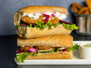 Hummus & Falafel Sandwich