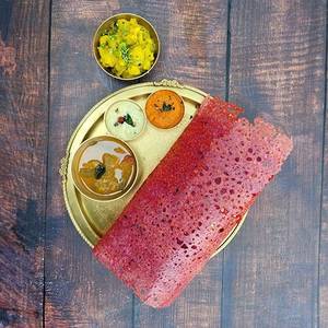 Beetroot Rawa Ghee Masala Dosa