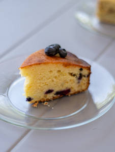 Lemon Blueberry Cake Slice
