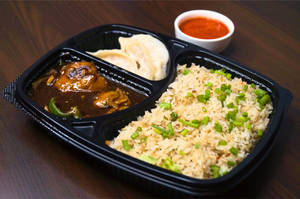 Fried Rice + Chilli Pork + 2 Chicken Momos