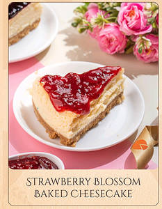 Strawberry Blossom Baked Cheese Pastry