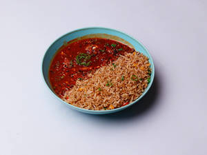 Chicken Oriental Sauce With 3 Bellpepper Fried Rice
