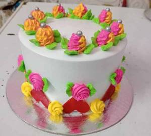 Eggless White Forset Cake