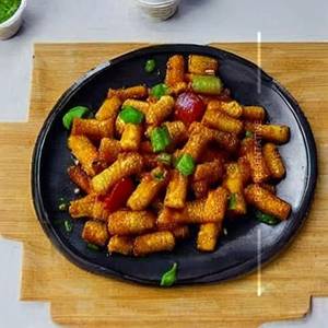 Crispy chilly baby corn