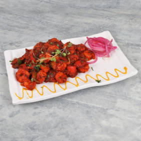 Tawa Punjabi Prawns