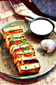 Paneer Tikka Stuffed Garlic Bread