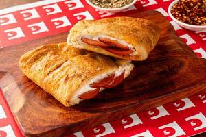 Chicken Pepperoni Garlic Bread