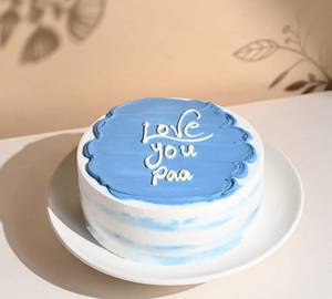 Eggless Calm Blue Vanilla Cake [500 grams]