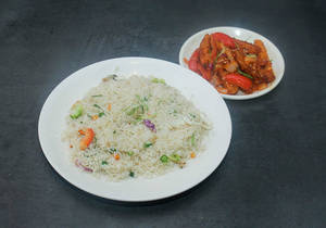 Chilli Potato & Butter Garlic Fried Rice Combo