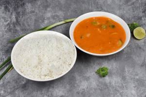 Veg Thai Red Curry With Plain Steamed Rice