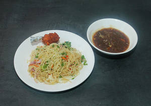 Chicken Lollipop & Garlic Noodles