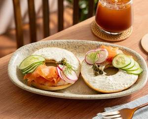 Smoked Salmon Bagel Sandwich