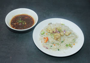 Chilli Paneer & Cauliflower Fried Rice