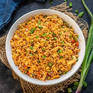 Schezwan egg fried rice