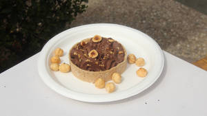 Eggless Sugar Free(dates)hazelnut Tart