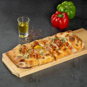 Harissa Chicken Filled Garlic Bread