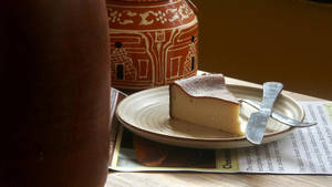 Eggless Burnt Basque Cheesecake Slice