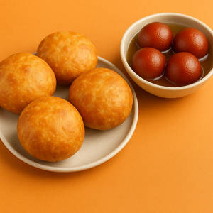 4 Pcs Pyaz Kachori + 4 Pcs Gulab Jamun