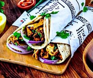Indian chicken shawarma roll