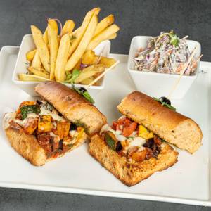 Baked Vegetable Ratatouille & Cheese  Focaccia Sandwiches