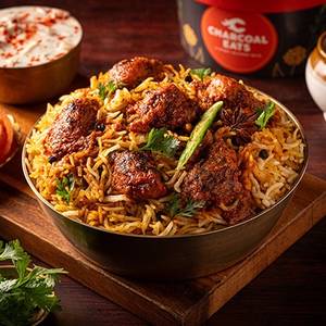Charcoal Chicken Biryani (Boneless, Serves 1)