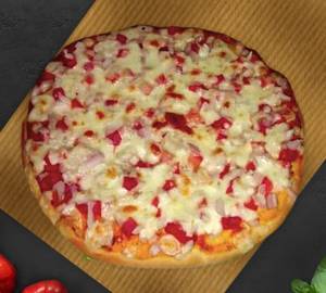 Onion + tomato pizza