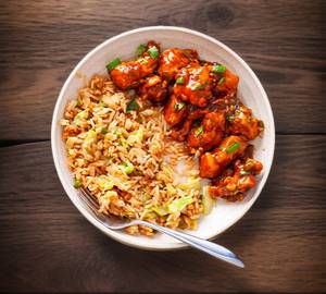 Gobi Manchurian Egg Fried Rice Bowl