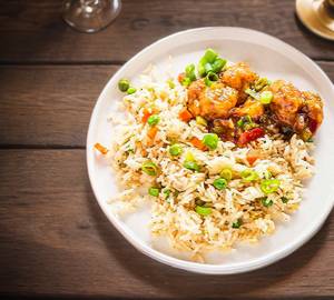 Gobi Manchurian Chicken Fried Rice Bowl
